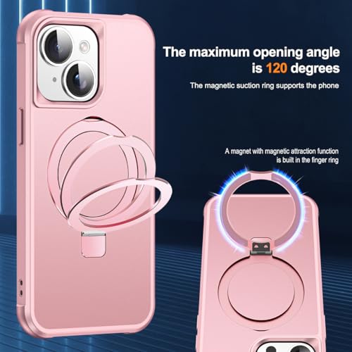 SKYLMW Compatible with iPhone 13/14 Case with Stand,Rose Gold - color: Rose Gold, size: iPhone 13 & iPhone 14