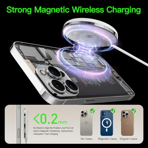 New for 15W MagSafe Charger: Magnetic Wireless Charging Pad for iPhone 17 16 15 14 13 12 Series AirPods 4-2 Pro, Strong Magnet, with PD20W Charging Block, Ultra-Thin Portable(2Pack 5FT) - color: Warm white