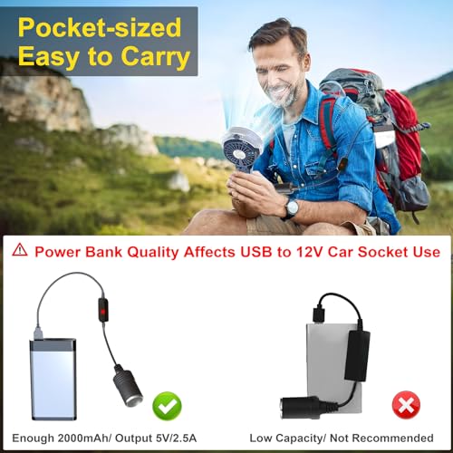USB to Cigarette Lighter Adapter QC3.0 USB A Male to 12V Car Adapter Socket