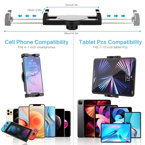 Dual Car Tablet Mount for Cup Holder, Gooseneck Car Cupholder Tablet Holder