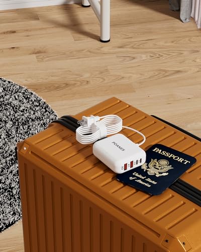 8-Port Travel USB Charger Station, Multi-Port Travel USB C Charger - color: White