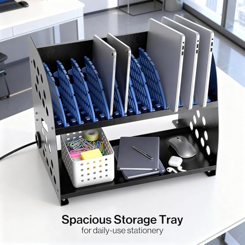 POCHAR 10-Device Open Charging Station for Chromebooks Tablets with Sockets - size: 10 Laptops