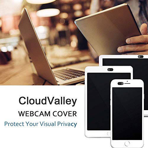 CloudValley Laptop Camera Cover Slide, Metal 0.023 Inch Ultra-Thin, 2 Pack - color: Withe & Black
