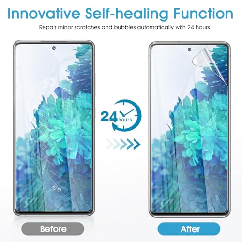 3 Pack TPU Screen Protector for Samsung Galaxy S20 FE, Self-Healing HD Flexible Hydrogel Film Compatible with Galaxy S20 FE 6.5", Support Fingerprint Unlock, Scratch-Resistant, Bubble Free - size: Samsung Galaxy S20 FE