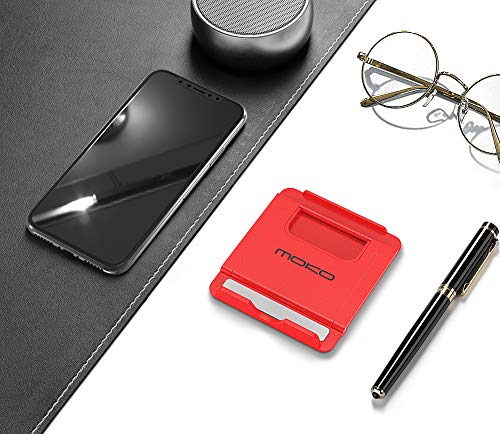 MoKo 2 Pack Cell Phone Stand for Desk, Tablet Stand for 4"-11" Devices - color: Black + Red