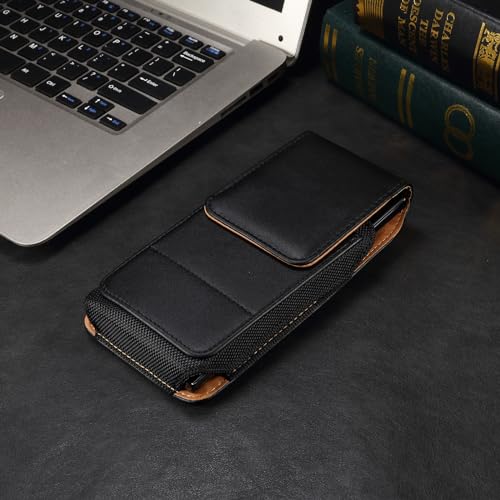 Universal Cell Phone Holster for Men Belt, Mobile Phone Belt Pouch, 6.1" Outdoor Travel Waist Bag Case with Belt Clip/Loop Credit Card Holder for iPhone 17/16/15/14/13/12 Samsung S26/S25/S24/S23/A41 - color: 6.1 Inch
