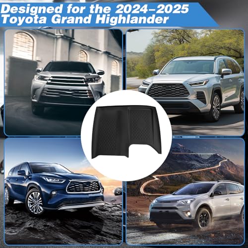 Wireless Charging Non-Slip Mat Fit for 2024 2025 Toyota Grand Highlander Silicone Protective Pad Dampproof Car Center Console Phone Charger Mat Liner Accessories