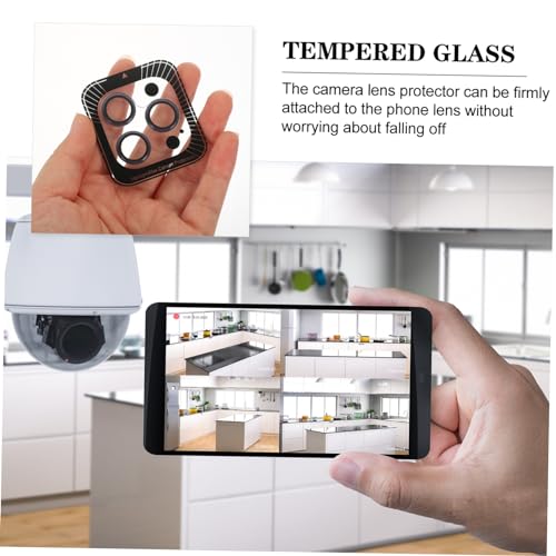 Veemoon Tempered Camera Lens Protector for Scratch Phone Lens Protective Film and Wear Resistant Cover with Dust Design Dark Purple