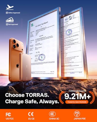 TORRAS MiniMag Pro iPhone 18 Pro Max Portable Charger Power Bank, 10000mAh - color: Pink