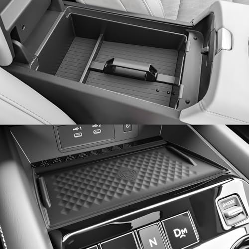 SKTU 2Pack for 2025-2027 Nissan Murano Center Console Organizer Durable - color: 2025-2027 Murano Mat&Center Console Organizer
