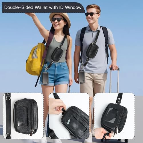 MOLOPPO Phone Lanyard for Smartphone, Adjustable Crossbody Strap-Black Bag - color: A3- Black With Bag
