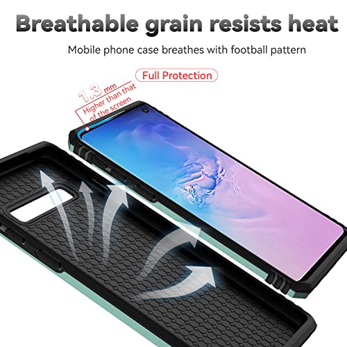 for Samsung Galaxy S10 Plus Case with Camera Lens Cover HD Screen Protector, Military-Grade Drop Tested Magnetic Ring Holder Kickstand Protective Phone Case for Samsung Galaxy S10+ Plus (Dark Green) - color: Dark Green with camera cover Military-Grade
