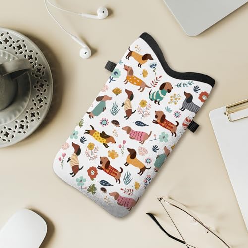 Cell Phone Sleeve Pouch with Adjustable Strap - Weiner Dog - color: Weiner Dog