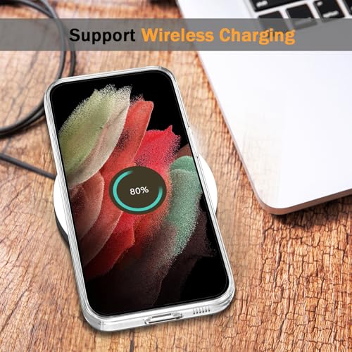 TENOC Phone Case for Samsung Galaxy S21 Ultra 5G, Clear Case Shockproof Protective Bumper Slim Cover - color: Clear, size: S21 Ultra