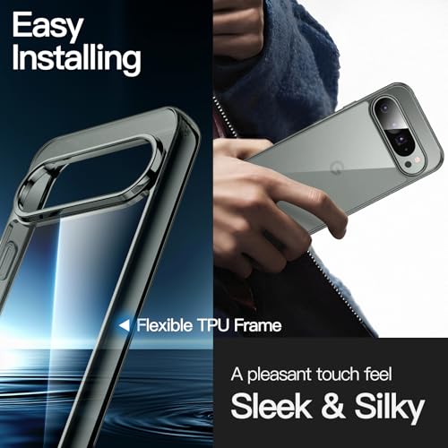 JETech Case for Google Pixel 9/9 Pro, Anti-Yellowing, Hazel | Shockproof Protection, Scratch Resistant Hard PC Back, Durable Transparent TPU Bumper - color: Hazel, size: Pixel 9/9 Pro