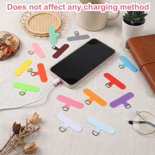 18Pcs Universal Phone Lanyard Patch, Ultra-Thin Tether Tabs Without Adhesive, Durable Oxford Cloth Anchor for Wrist Strap, Compatible with All Full-Coverage Cases - Multi-Color