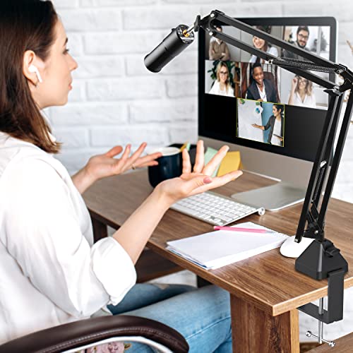 YOUSHAERS Table Mount Clamp, Heavy-Duty Metal Mic Clamp Holder for Mic Boom Arm Stand & Overhead Phone Mount Stand, Fits up to 2.48in/6cm Desktop - color: 01_Black