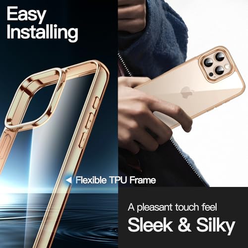 JETech Case for iPhone 16 Pro, Anti-Yellowing, Desert | Shockproof Protection, Scratch Resistant Hard PC Back, Durable Transparent TPU Bumper - color: Desert, size: iPhone 16 Pro