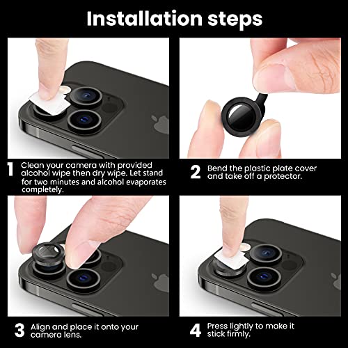 Tensea Camera Lens Protector Ring for iPhone 13 Pro - iPhone 13 Pro Max - color: Graphite