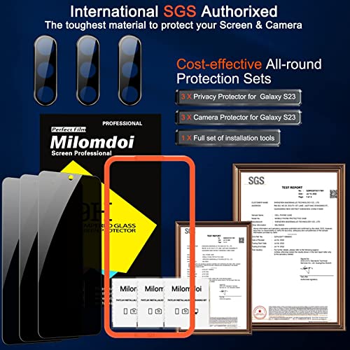 Milomdoi Privacy Screen Protector for Samsung Galaxy S23 - size: 6.1 Inch