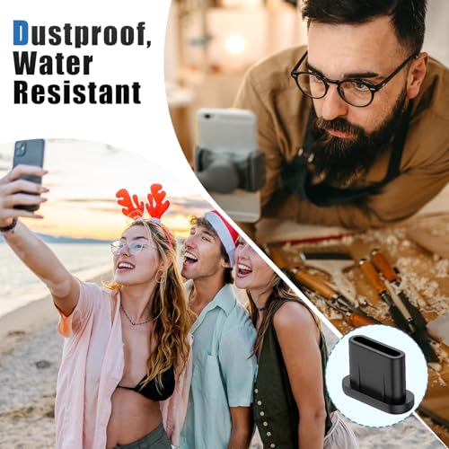 USB C Dust Plug Port Cover Protectors 20 PCS with Phone Speaker Cover Bumper Stickers 6 PCS Compatible for iPhone 17, iPhone 15/16/16 Plus/16 Pro/16 Pro Max with Cleaning Brush Accessories - size: for iPhone 17, iPhone 15 16 Plus Pro Max