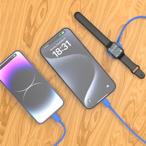 QZIIW 20W Apple Watch Charger,Apple Watch Magnetic Fast Charger USB C Cable - color: Blue