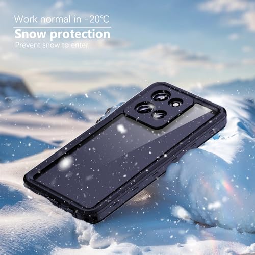 Waterproof Case for Motorola Moto G 5G 2025,IP68 Waterproof Certified Shockproof Dustproof Snowproof Cover Full Body Heavy Duty Protection Fully Sealed Underwater Cover for Moto-G-5G-2025 (Black)