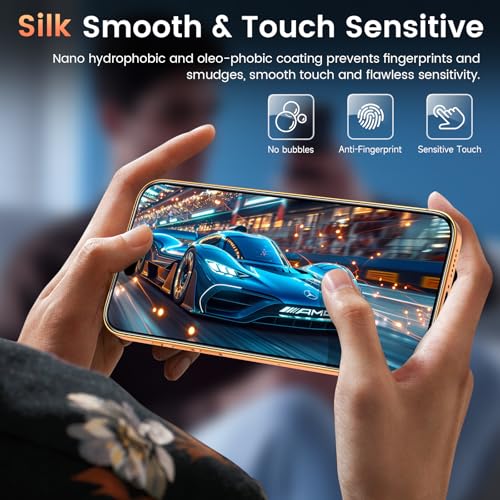 Fotbor Compatible with 3 Pack iPhone 17 Pro Screen Protector with 1 Set Camera Lens Protector, 2025 Upgrade 9H+ Premium Tempered Glass 17Pro, Easy Installation Kits, 6.3 inch - size: iPhone 17 Pro-6.3 inch