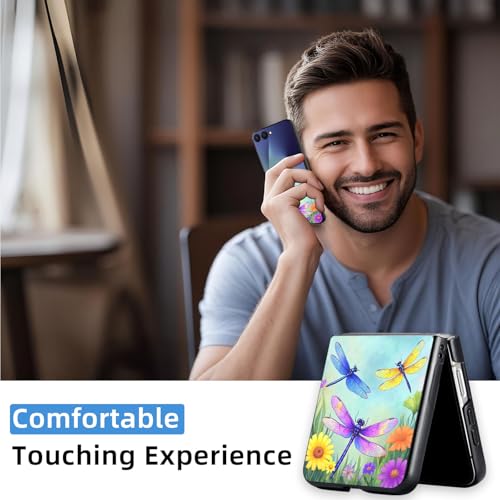 for Z Flip 7 Case Ultra Thin 1.2mm Matte Hard PC Phone Cover- Anti-Scratch Anti-Fingerprint Slim Fit Shockproof Protection Cover for Samsung Galaxy Z Flip 7 Case,Dragonfly Garden - color: Dragonfly Garden