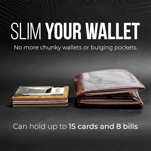 Mountain Voyage Minimalist Wallet for Men - Slim RFID Wallet, Scratch Resistant, Credit Card Holder & Money Clip, Easily Removable Money & Cards (Khaki Leather) - color: Khaki Leather