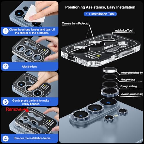 WSKEN for Samsung Galaxy S26 Ultra Camera Lens Protector - Ultra Thin - color: Glitter Blue
