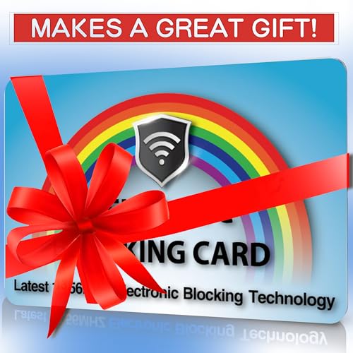 SaiTech IT 5 Pack RFID Blocking Card Protect Your Entire Wallet, Purse | Protect Cards from NFC Contactless Theft Wallet for Men & Women (Rainbow-Blue) - color: Rainbow