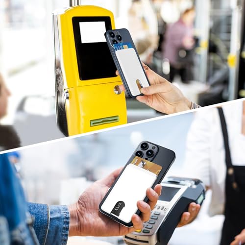 Senose Card Holder for Phone Case, Phone Wallet Stick On, White, 3 Pack - color: White*3