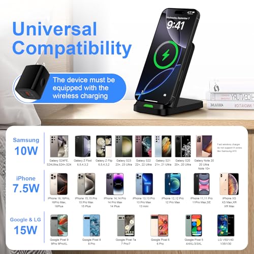 Wireless Charger Fast Charging Stand for Samsung Phone Charger Android Desk