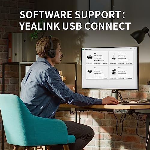 Yealink UH37 PC Headset with Mic for Computer Wired Headphones with USB-C/A - color: UH37 USB-C/A, size: Mono-Ear (UC)