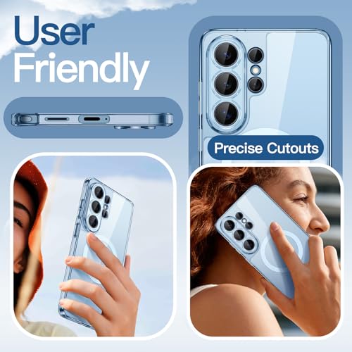 JETech Magnetic Case for Galaxy S26 Ultra, Omphalodes | Compatible with MagSafe, Full Camera Lens Protection, Shockproof Protective Phone Cover, Scratch Resistant Clear Back - color: Omphalodes, size: Galaxy S26 Ultra