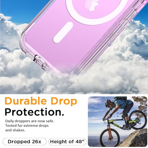 AICase for iPhone iPhone 16e/13/iphone 14 Case Clear Compatible with MagSafe 3 in 1 Heavy Duty Drop Protection Full Body Rugged Shockproof/Dust Proof 3-Layer Military Protective Tough Durable 6.1" - color: Purple with Magsafe, size: iphone 13/14/16e