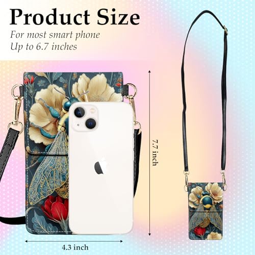 Small Crossbody Bags for Women Touchscreen Cell Phone Bag Cross Body Purses with adjustable Strap,Gifts For Teenage Girls - color: Cute Bumblebee Honeybee