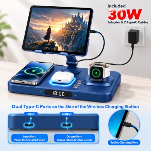 Wireless Charging Station for Apple Devices, Only for Apple Watch Charging - color: Royal Blue