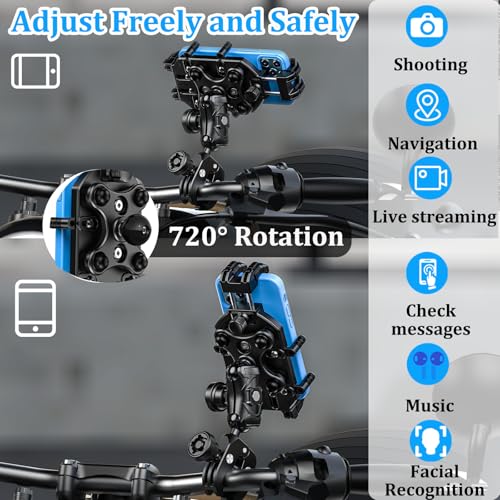 LOKTENWO Motorcycle Phone Mount with Vibration Dampener