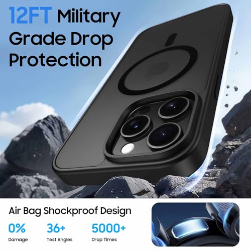 Magnetic for iPhone 16 Pro Max Wallet Case with Card Holder Black | Compatible with MagSafe, Shockproof Phone Cover with Detachable RFID Blocking Credit Card Slot, Black - color: Black, size: iPhone 16 Pro Max