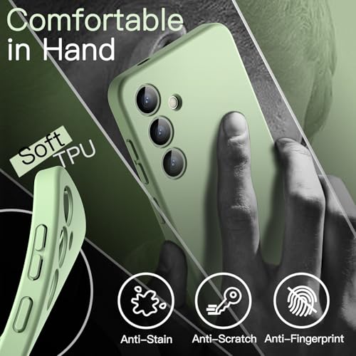 JETech Slim Case for Samsung Galaxy S24, Jade Green | Camera Lens Protection, Soft TPU Design, Matte Finish, Shockproof Protection - color: Jade Green, size: S24