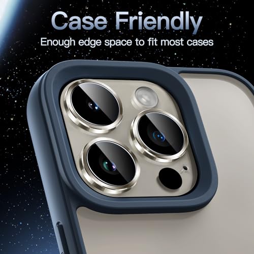 JETech Camera Lens Protector for iPhone 15 Pro/15 Pro Max, Natural Titanium - color: Natural Titanium