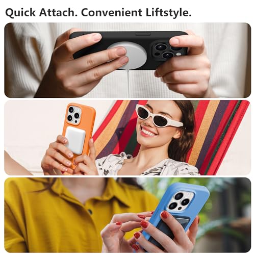 GONEZ Magnetic for iPhone 15 Pro Max Case, Silicone Cover Black - color: Black, size: Iphone 15 Pro Max