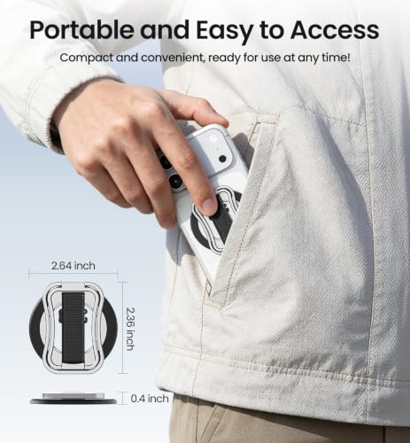 OANDYS Magnetic Phone Grip for Mag-Safe, Ring Holder Stand for iPhone 17-12