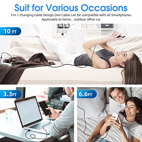 Magnetic Charging Cable, 7-Pack 540° Rotating Magnetic Phone Charger-Black - color: Black