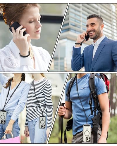 VVAAGG Cell Phone Lanyard for iPhone - Crossbody Phone Strap Black - color: Black