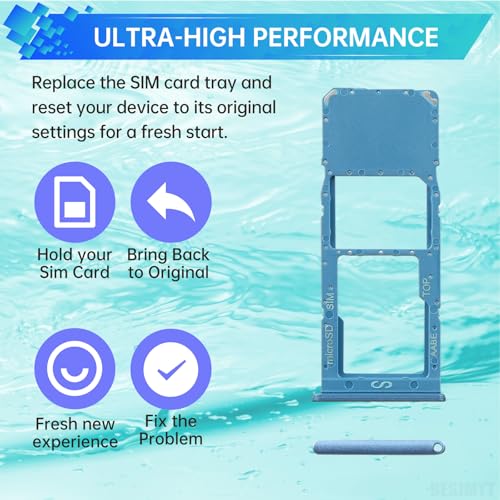Sim Card Tray Replacement for Samsung Galaxy A12 Blue