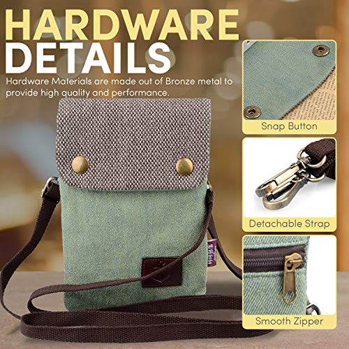 Small Crossbody Purse for Women Cell Phone Shoulder Handbag Wristlet Wallet - color: Green_a