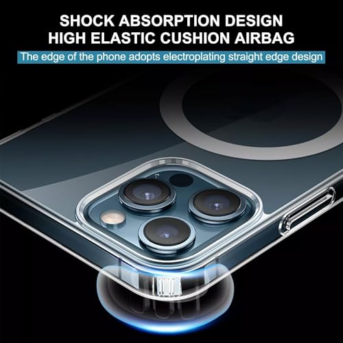 I&H for iPhone 16 6.1 inch Case Crystal Clear Non-Yellowing, Shockproof, Anti-Scratch, Transparent Hard Back Cover with Soft Bumper - size: For iPhone 16